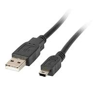 Lanberg Câble USB 2.0 Mâle/Mini – Ferrite – 1,8 m – Noir