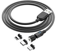Callstel Câble USB LDK-105 avec connecteurs magnétiques USB-C/Micro-USB/Lightning