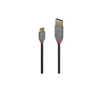 Câble USB LINDY Anthra 2 M Type A Mâle Vers C Mâle - 60 Mo/s - Noir, Gris