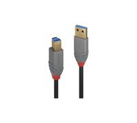 Câble USB LINDY Anthra Line 1 M 640 Mo/s - Blindage Contact Plaqué Or - Noir