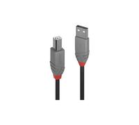 Câble USB LINDY Anthra Line 5 M 60 MB/s - Blindage Contact Plaqué Or - Noir