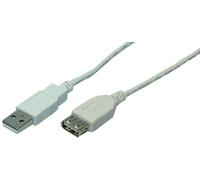 Câble USB Logilink A -> A St/Bu 2m gris