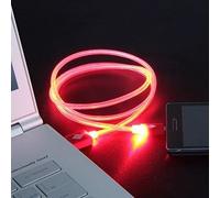 CABLE USB LUMINEUX A LED ROUGE POUR IPHONE 4 - ...