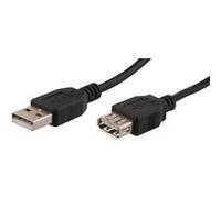 Câble USB mâle / USB femelle T'nB noir 1,8m noir G