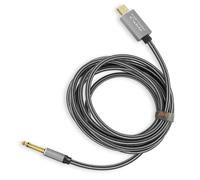 Câble USB Mâle vers Jack 6.35mm Mâle Son de Qualité Nylon Tressé 3m LinQ Gris