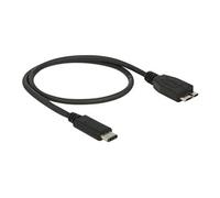 DeLOCK 0.5m USB3.1 C - MicroUSB3.1 B câble USB USB 3.2 Gen 2 (3.1 Gen 2) 0,5 m USB C Micro-USB B Noir