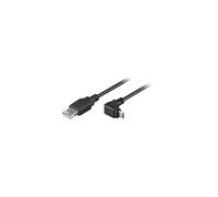 - Câble USB - Micro-USB de type B (M) pour USB (M) - USB 2.0 - 1.8 m - connecteur à 90 ° - noir