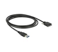 - Câble USB - Micro-USB de type B (M) pour USB type A (M) - USB 3.0 - 3 m - vis moletées - noir
