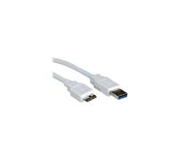 - Câble USB - Micro-USB Type B (M) pour USB type A (M) - USB 3.0 - 2 m - blanc