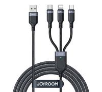 Cable Usb Multi-use Joyroom S-1t3018a18 3w1 / 3,5a / 1,2m (black)
