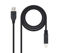 Nanocable 10.01.0802-BK câble USB USB 3.2 Gen 1 (3.1 Gen 1) 2 m USB A USB B Noir