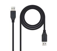 Nano Cable 10.01.1001-BK - Câble USB 3.0, mâle-mâle, Noir, 1mts