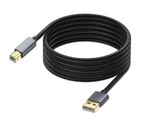 Câble USB pour imprimante 10 m, USB 2.0 type A mâle vers B mâle, haut débit 480 Mbps, compatible HP, Canon, Dell, Epson et Brother.