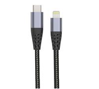 Muvit Tiger - Câble Lightning - 24 Pin Usb-C Mâle Pour Lightning Mâle - 2 M - Gris - Prise En Charge De Power Delivery