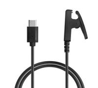 kwmobile Câble USB Compatible avec Garmin vivomove Trend/Lily/HR/Forerunner 35/30 / 735XT - Câble Rechange Type C pour Chargement Smart Watch - Chargeur Fitness Tracker Montre connectée - Noir
