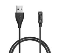 kwmobile Câble USB Compatible avec Polar Ignite 3 / Pacer/Pacer Pro/Vantage V3 / Vantage M3 câble - Câble Rechange Chargeur Fitness Tracker Montre connectée - Noir