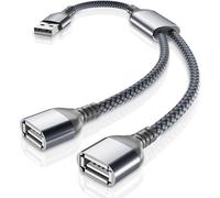 Câble Usb Répartiteur 1M,Type A Mâle Vers 2 Femelle Rallonge Nylon Diviseur Multiprise Y Cordon Double Port Hub Chargeur Données Split Adaptateur Pour Xbox One,Ps4,Ps5,Voiture,Pc,T[USBC665]