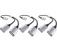 Câble USB Répartiteur, Câble Y Répartiteur Double USB 2.0, Adaptateur 1 Mâle vers 2 Femelle Extension Charge Données HUB Doubleur pour Câble de Charge, Disque Flash, Souris