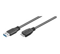 Câble USB - SuperSpeed 3.0 - Noir - Connecteur Micro B - Compatible PC et MAC - Appareils numériques