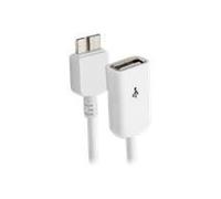 Câble USB - SYBA - Micro-USB vers USB A - 20.3 cm - Blanc - USB 3.0 OTG