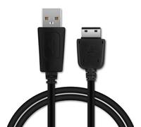 Câble USB Transfert de données et Charge de 1m Compatible avec Samsung GT-S5230, GT-B2100, GT-E1200, GT-E1190, GT-E1150, SGH-F480 18 Pin Connector vers USB A 2.0 Noir Fil en PVC