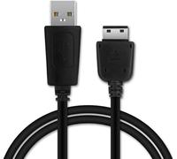 Câble USB Transfert de données et Charge de 1m Compatible avec Samsung GT-S5230,GT-B2100,GT-E1200,GT-E1190,GT-E1150,SGH-F480 18 Pin Connector vers USB A 2.0 Noir Fil en PVC