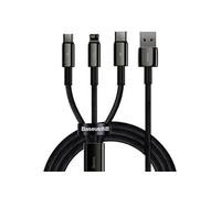 Baseus Câble USB Tungsten Gold 3-en-1 USB 2.0 1,5 m USB A/USB-C/Micro-USB/Lightning Noir