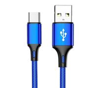Câble Usb Type A À C Pour Samsung Galaxy S10 S20 A Xiaomi Redmi Usbc 0.5m 1m 2m 3m De Long 25cm Cordon De Chargeur De Données Court Charge Rapide.Bleu.1m