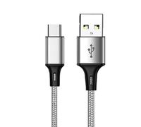 Câble Usb Type A À C Pour Samsung Galaxy S8 S9 S10 S20 A50 A51 Usbc 1m 2m 3m De Long 25cm 50cm,Cordon De Chargeur De Données Court,Charge Rapide.Argent.1m