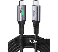 Câble USB Type-C, [2 m] 100 W PD 5 A câble USB C QC 4.0 en nylon de charge rapide type C vers USB C Compatibles avec Samsung S21 S20 Note iPad MacBook Pro Huawei Xiaomi Switch ECC