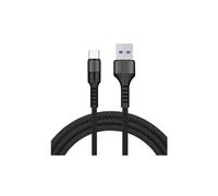 Cable Usb / Type-C Charge Rapide 3a Nylon Renforce Noir 2m Pour Samsung A13 / A33 / A53 / S22 / S22 Plus / S22 Ultra Little Boutik®