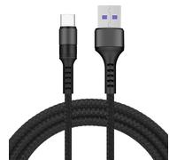 Cable Usb / Type-C Charge Rapide 3a Nylon Renforce Noir 2m Pour Smartphone Xiaomi / Oppo / Vivo / Realme / Pixel Little Boutik®