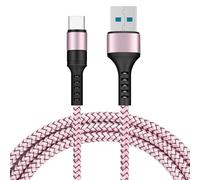 Cable Usb / Type-C Charge Rapide 3a Nylon Renforce Rose 1m Pour Samsung A13 / A33 / A53 / S22 / S22 Plus / S22 Ultra Little Boutik®