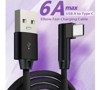 Câble USB Type C, charge rapide max 6A 120W, câble chargeur USB A vers Type C compatible avec Sam.Sung Galaxy S23 Ultra, S22 Note 20 Redmi Note K60 K50 11 11s 12 Plus Oppo Reno 4 Realme X2 X3 Pro Nan