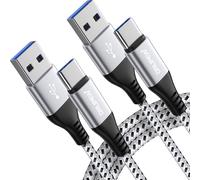 Câble Usb Type C[Lot De 2 / 1M+2M],Câble Usb C Charge Rapide Qc 3.0 Nylon Tressé Câble Chargeur Pour Xiaomi Mi 11/10 Lite/10T Pro,Samsung Galaxy S9 S8+ Note 10 9 A71 A70 A51 A50,Poco F2 Pro/X3 Nfc