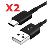 Cable Usb / Type C Noir Lots de 2 Pour Samsung Sony LG Wiko Huawei HTC Nokia Asus Archos TEENO Couleur :