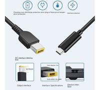 Câble USB type c PD 65W 20V pour chargeur d'ordinateur portable Lenovo ThinkPad, adaptateur de prise d'alimentation cc, 1.5m