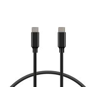 Câble USB Type C Type C 100W 5A Ksix Double Type C, Ultra-rapide 100W 5A, 1m Noir