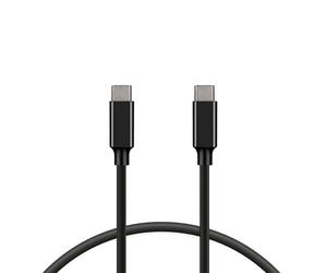 Câble USB Type C Type C 100W 5A Ksix Double Type C, Ultra-rapide 100W 5A, 1m Noir