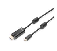 USB Type-C adapter cable, Type-C to HDMI A M/M, 5.0m, 4K/60Hz, 18GB, bl, gold