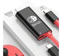 Câble USB Type C vers HDMI pour Nintendo Switch/OLED,Câble 3 en 1 Haute Vitesse 4K USB-C vers HDMI, Prise en Charge TV/Steam Deck/Ordinateur Portable/PC, 2m Rouge et Noir