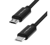 Altadif ALTCABLTCMUSBLK câble USB 1 m USB C Micro-USB A Noir