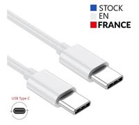Câble USB Type C vers Type C - PH26 - HOTWAV Cyber 9 Pro - 1 mètre - Charge rapide - Blanc