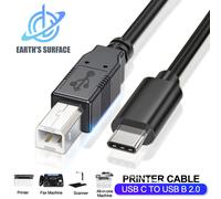 Câble USB Type C vers USB Type B 2.0 pour nouveau MacBook Pro HP Canon Brother Epson Dell Samsung imprimante Type C câbles de Scanner d'imprimante USB C to Type B 2.0