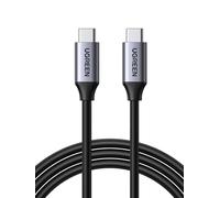 Ugreen Câble USB-C 50751 Thunderbolt 3, USB-C mâle/mâle, 1,5 m, 5 Mbit/s, 60W, Aluminium Noir/Argent