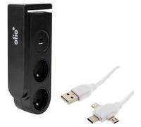 Câble USB universel C/Micro USB + multiprise clipsable Gekko - Otio, Zenitech