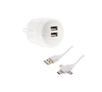 - Câble USB universel USB-C/Micro USB + double chargeur USB