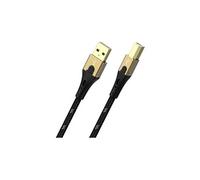 Câble USB USB 2.0 USB-A mâle, USB-B mâle 10.00 m noir/or D1C9546