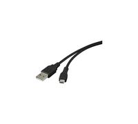 Câble USB USB 2.0 USB-A mâle, USB-Micro-B mâle 1.00 m noir contacts dorés RF-4316220