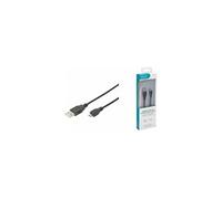 Câble USB USB 2.0 USB-A mâle, USB-Micro-B mâle 1.80 m noir rond, blindage double DB-300127-018-S